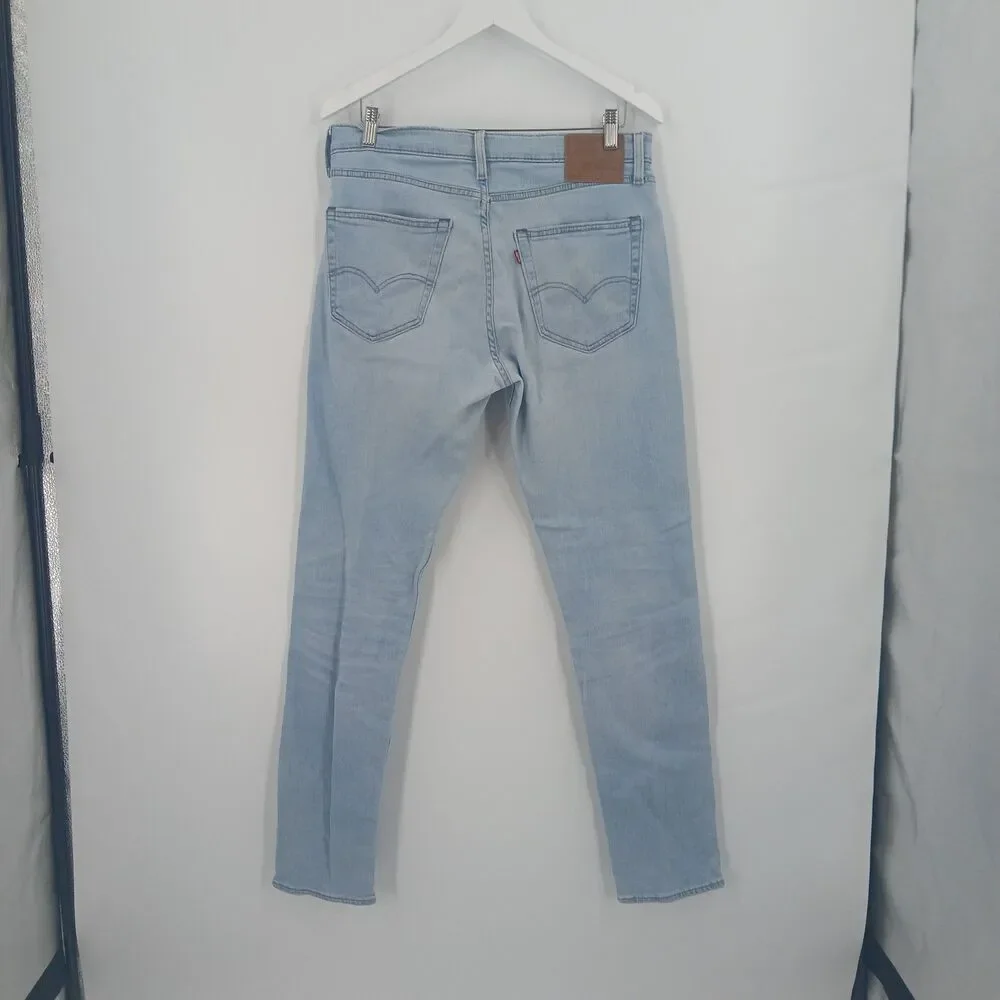 Mens Levi's 512 Slim Taper Jeans W32 L34 Blue Stretch Denim Light Wash cowboy